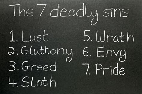 The Seven Deadly Sins Christian Faith Pinterest