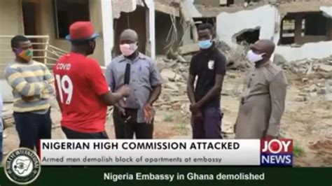 Nigerian High Commission Demolished In Ghana 🎥 Channelstv Nigerian
