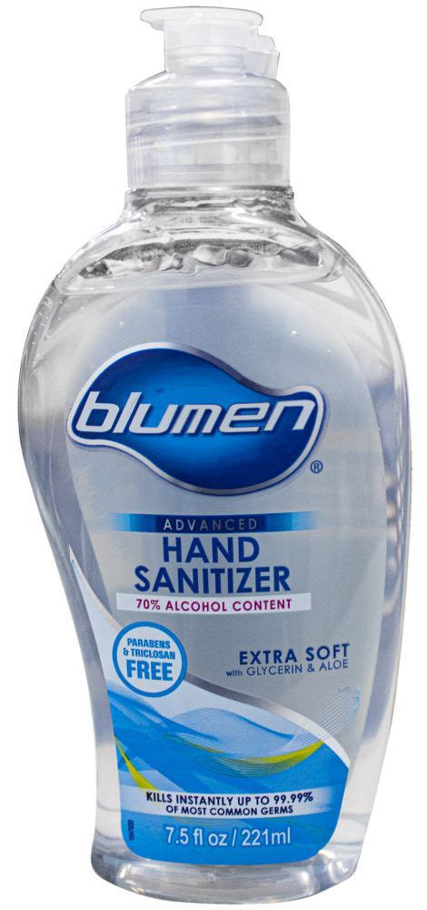 The recalled brands contain methanol, a chemical used to create fuel and antifreeze. Blumen Advanced Hand Sanitizers - Recall — Foster's ...