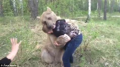 Video Shows Russian Man Grappling With Bear In Wrestling Contest