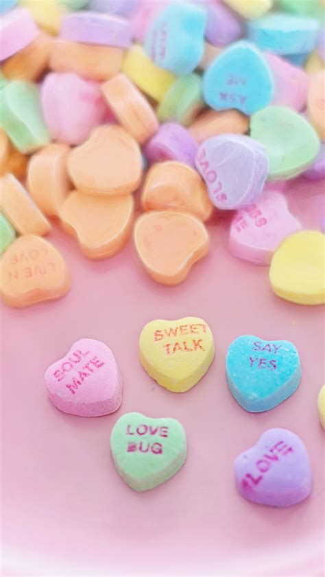 Conversation Hearts Wallpaper Iphone Android And Desktop Backgrounds