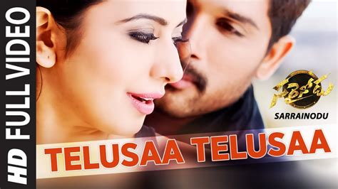 Click here to go telugu 2021 movies download (very fast). TELUSAA TELUSAA Full Video Song || "Sarrainodu" || Allu ...