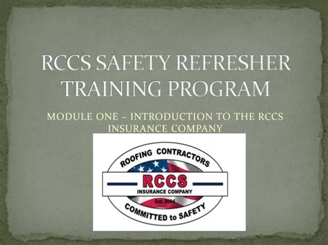 Ppt Rccs Safety Refresher Training Program Powerpoint Presentation