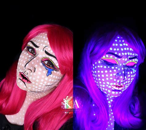 Pop Art Black Light Halloween Makeup W Tutorial By Katiealves On
