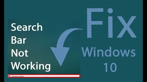 How To Fix Search Bar Not Working In Windows 10 Solved Youtube