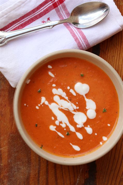 Roasted Red Pepper Soup Recipe A Taste Of Paris