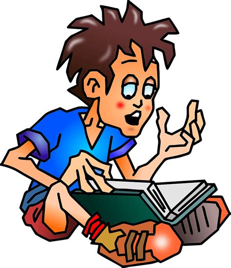 Boy Reading A Book Clipart Free Download Transparent Png Creazilla