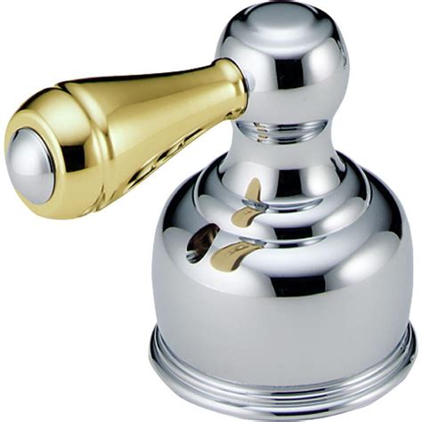 Delta Traditional Lever Handle In Chrome And Polished Brass For Hand
