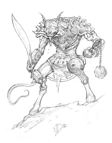 Psoglav Sketch By Max Dunbar On Deviantart Warrior Drawing Creature