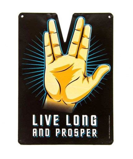 Live Long And Prosper Embossed Tin Sign