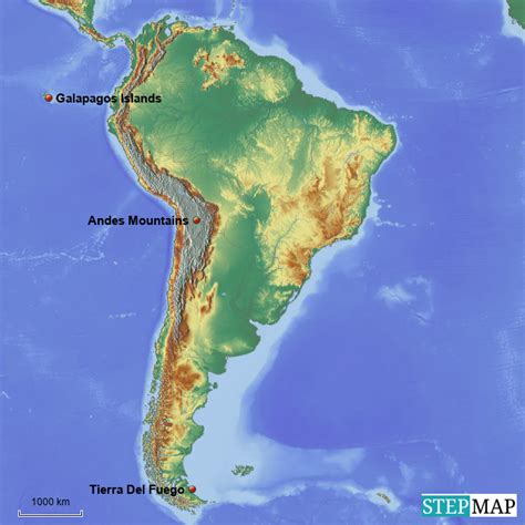 Map Of Andes Mountain Range World Map