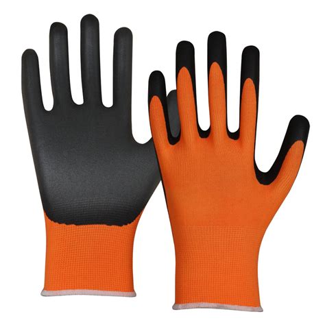 Ultra Thin Nitrile Coated Touch Screen Work Safety Nylon Glove