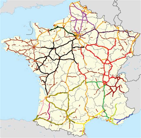 Motorway Map Of France Images And Photos Finder