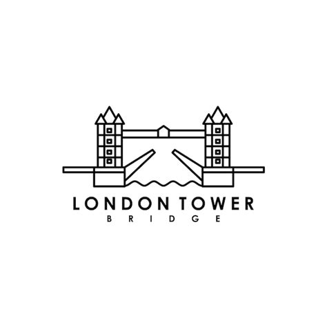 Premium Vector London Tower Clock Bridge Logo Design Vector
