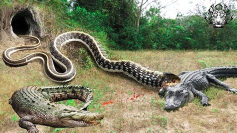 Tiger Vs Cheeta Fight Crocodile Vs Snake Big Python Snake Real Fight