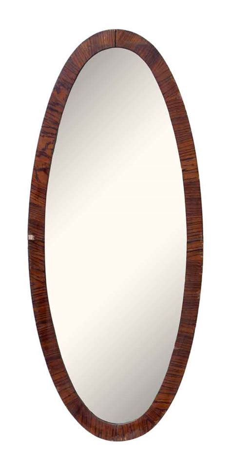 Long Oval Wood Framed Mirror Olde Good Things