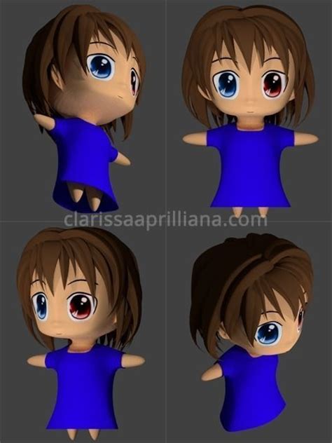 Chibi Anime Character 3d Model Cgtrader