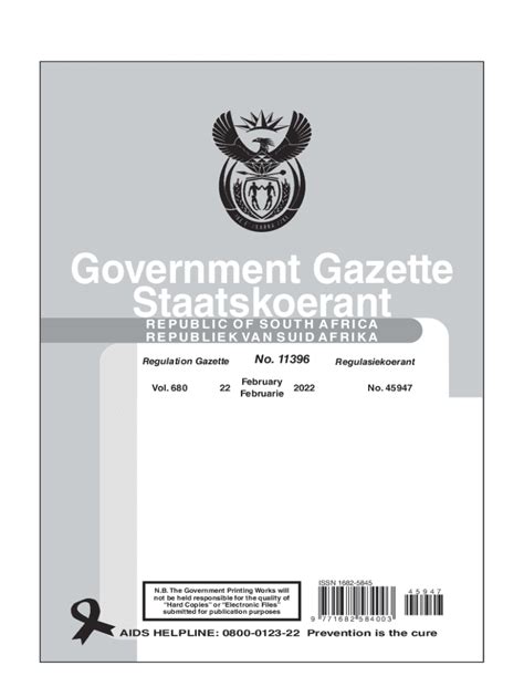 Fillable Online Pmg Org South Africa Government Gazette Regulation Gazette Dated 2022 02 15