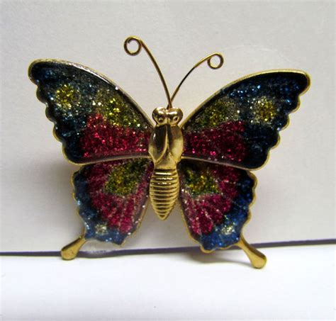 Vintage Butterfly Brooch Pin Made In Taiwan Costume Jewelry