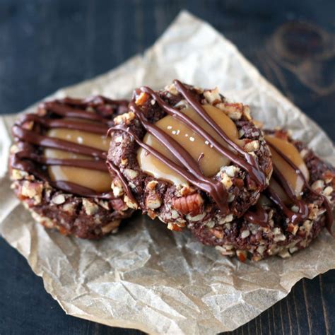 This Turtle Thumbprint Cookie Recipe Features A Cocoa Cookie Rolled In