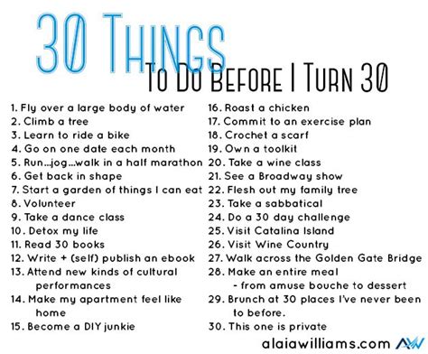 My 30 Before 30 List Things That Make Me Smile Bucket List Life 30