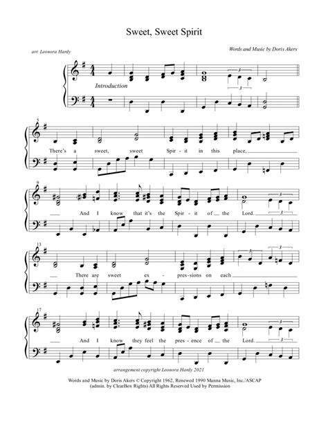 Sweet Sweet Spirit Sheet Music Various Artists Piano And Vocal