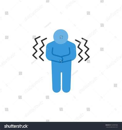 Chills Man Feels Cold Shivers Flat Stock Vector 544987000 Shutterstock