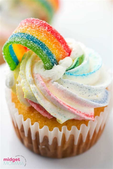 Rainbow Cupcakes St Patricks Day Cupcake Recipe Midgetmomma