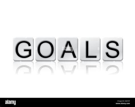 The Word Goals Written In Tile Letters Isolated On A White Background