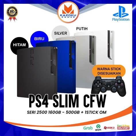Jual PS3 PS 3 SLIM SONY PLAYSTATION CFW SERI 2500 160GB 500GB