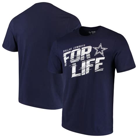 Dallas Cowboys For Life T Shirt Navy