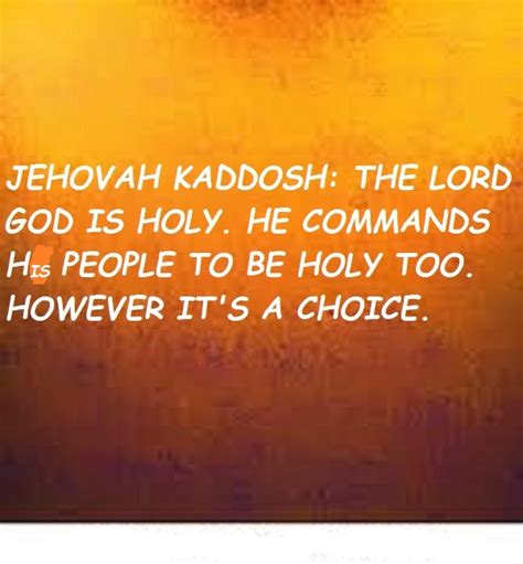 Relationship With God Yada Counseling Jehovah Kaddosh The Lord Is