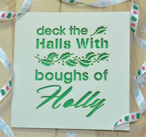 Deck The Halls Laser Cut Christmas Card By Sweet Pea Design