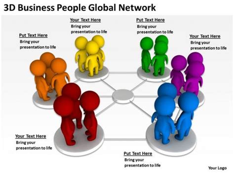 3d Business People Global Network Ppt Graphics Icons