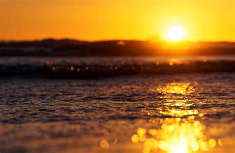 Wallpaper Sunlight Depth Of Field Sunset Sea Water Reflection