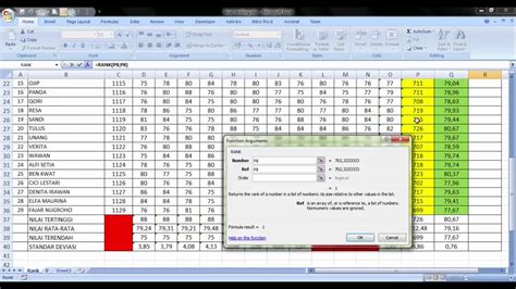 Membuat Ranking Secara Cepat Pada Microsoft Excel