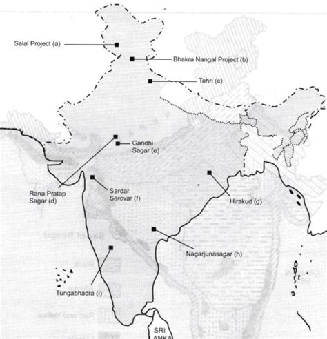 Tehri Dam On Political Map Of India
