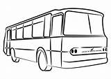 Bus Clipart Coloring Sketch Autosan H9 Sylwetka 2x Transparent Autobus Svg Vector Cliparts sketch template