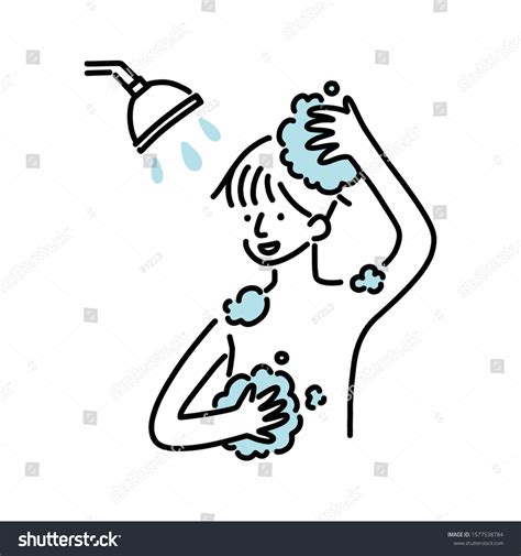Happy Man Taking Shower Bathroom Concept Stock Vector Royalty Free 1577538784 Shutterstock