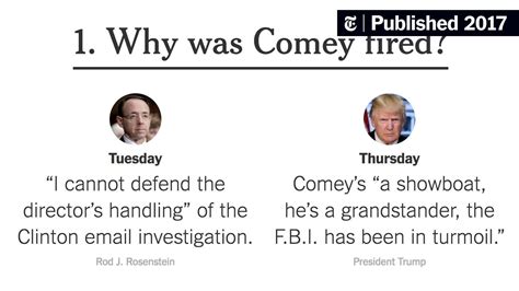 five contradictions in the white house s story about comey s firing the new york times