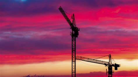 Construction Crane At Sunset Free Stock Photo Public Domain Pictures