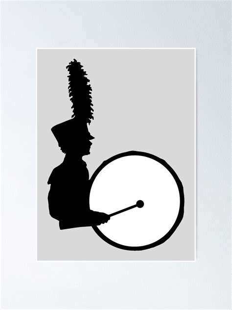 Marching Band Bass Drummer Poster For Sale By Vistascribe Redbubble