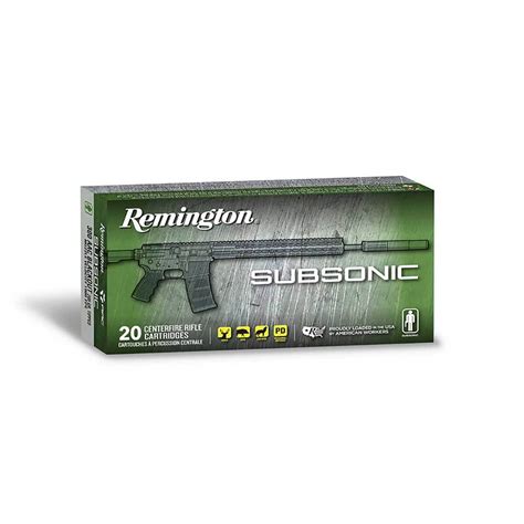 Remington Subsonic 300 Aac Blackout 220gr Open Tip Flat Base Fmj