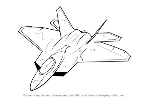 learn   draw lockheed martin   raptor fighter jets step  step drawing tutorials
