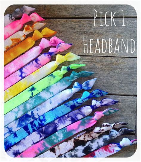 One Tie Dye Headband You Choose Your Color And Size By Elastic Hair