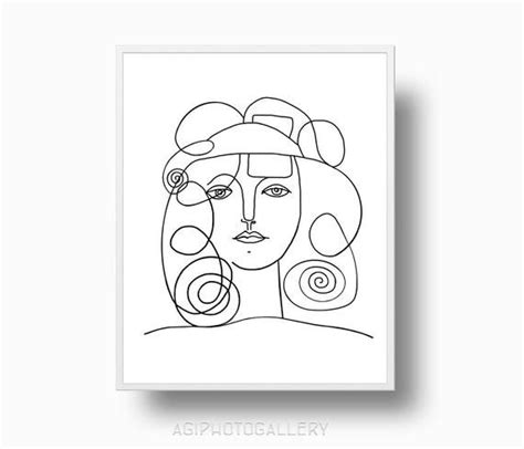 Picasso Line Drawings Face Gena Garvey