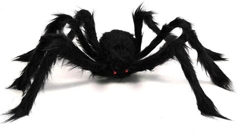 Qian66 2 Pack Halloween Spider 197 Inch Hairy Spider Halloween