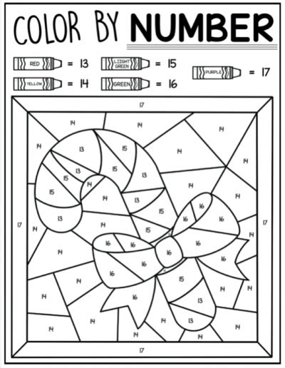 Free Christmas Color By Number Coloring Pages