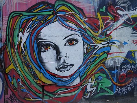 Hd Wallpaper Woman Face Abstract Painting Girl Urban Art Graffiti