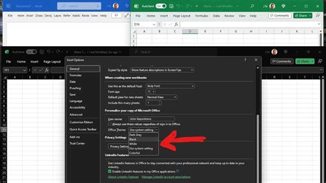 Change Microsoft Excel Color Theme To Black White Or Green Youtube